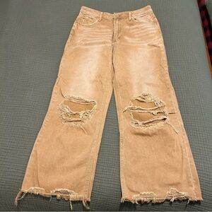 Vervet Distressed Tan Women's Jeans